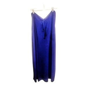 Zenana plus Size Blue Stretch Super Soft Cotton Maxi Skirt Size‎ 2X NWOT